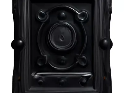 Old Ornate Metal Safe Box Low-poly 3D model