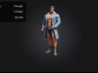 Male Character For AAA Games 3D model