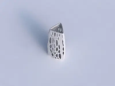 Vase triangle with organic lattice 2 3D print model