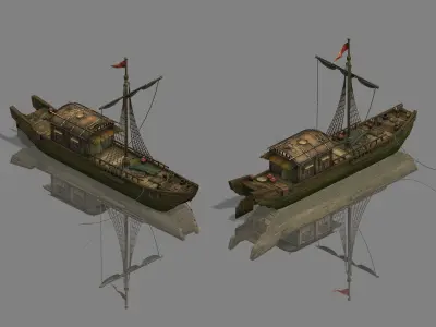 Game Canal - Boat 3D model