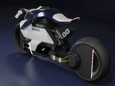 ATHENA EIE motorcycle Low-poly 3D model