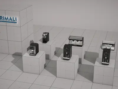 CARIMALI Coffee Machine - 6 Models Low-poly 3D model