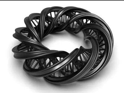 zilian spiral dna ring 3D print model