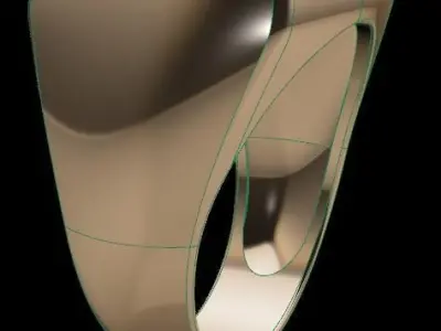 Square Antique Men Signet Rope Twist Ring 3D print model