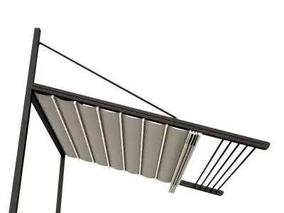 Motorized Pergola 3 oil rubbed bronze 3D model