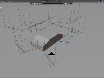 Neon Studio 3D Scene  3D Blender File 3D model