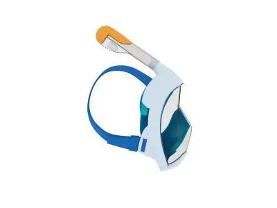 Diving mask Low poly and High poly Low-poly 3D model