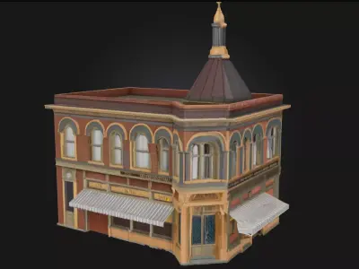 Arkham Bank Building Model  Gothic Grandeur Meets Financial  3D model