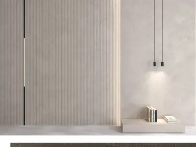 Decorative wall panel set 76 3D model