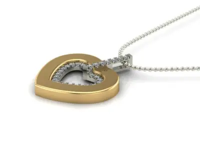 pendant HEART 2 3D print model