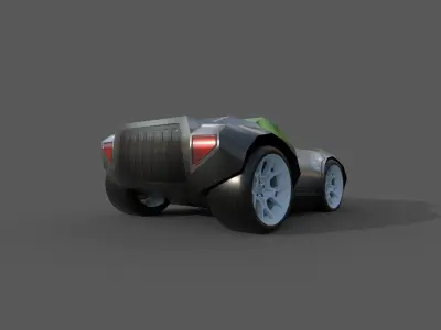 CRUISER CAR Low-poly 3D model
