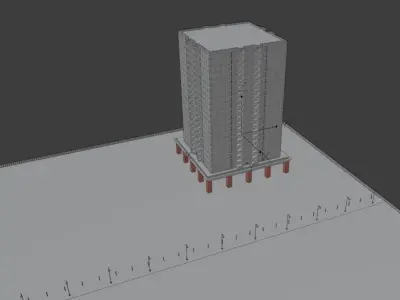 Multistoried Building 3D model 3D model