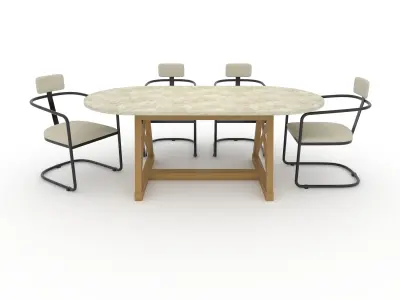 Dining Set 3 3D model