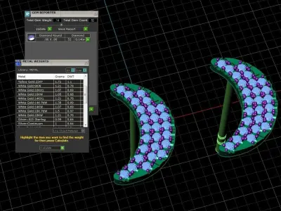 Diamond Jewelry Earring 3D print model purchase