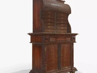 Antiquare Commode Low-poly 3D model