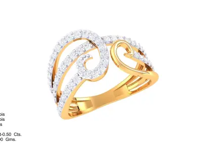Diamond Ring 3D print model 7
