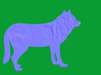 The Grey Wolf Low-poly 3D model