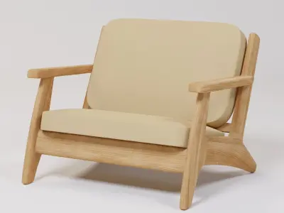 Reclining Kids Chair 60x50x47 Low-poly 3D model