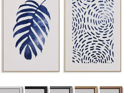 Abstract Painting Frame set 3D model 40