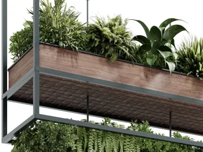 Hanging Plants - pot light - pendant plant - hanging light 563 3D model