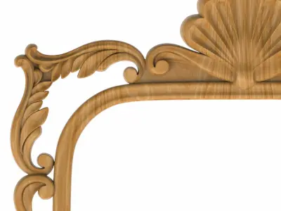 Carved picture frame STL 3D model 118