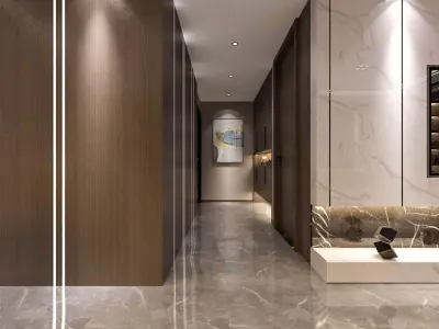 Restaurant Panoramic Modern Guest 3D model