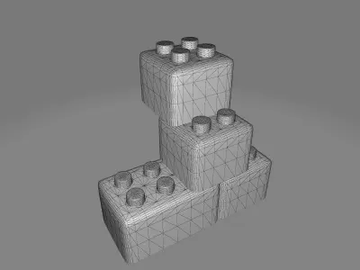 Brick Block Toys Low-poly 3D model
