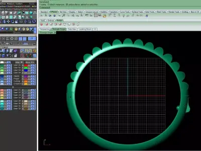 Delicate jeweled ring 3D print model