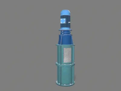 Vertical Pump Low-poly 3D model