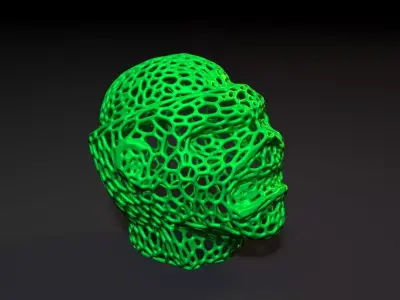 Head Eddie the Ed Voronoi 3D print model