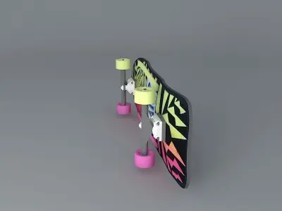 1988 Vision Mark Gator Rogowski Gator version 2 model skateboard Free 3D model