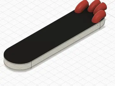 hoverboard box with handles 3D print model