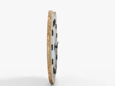 wall clock For Christmas Logs Low-poly 3D model