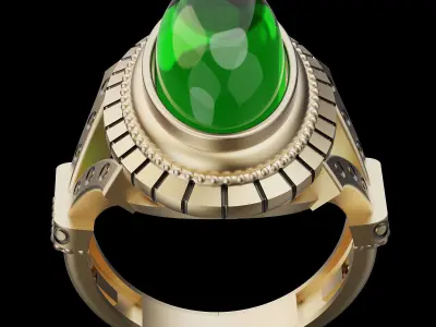 Lux ring silver gold jewelry printable 3D model 3D print model order