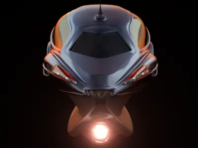 Futuristic Bug Car Model 3D model