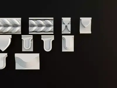 Ornament Pack Vol 17 - Baroque Romanesque Gothic 3D model