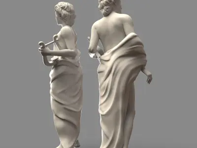 Apollo Statue 3D model