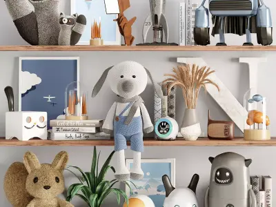 decor set for boy 3D model