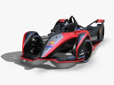 Nissan Formula E 2020 Low-poly 3D model