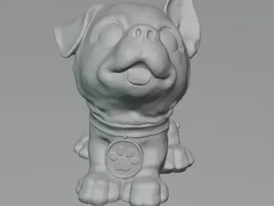 Puppy figurine  Free 3D print model