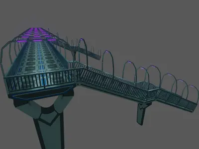 SCIFI-Pedestrian Bridge- Type-2 3D model