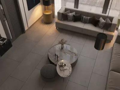3D Reception - Dining Interior design project 3D model
