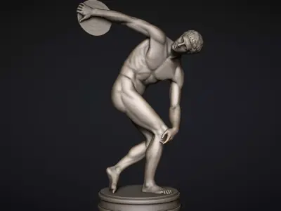 The Discobolus of Myron Statue 3D print model