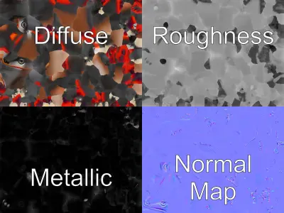 Pantheresque Luminescent Beast Model Pack Low-poly 3D model