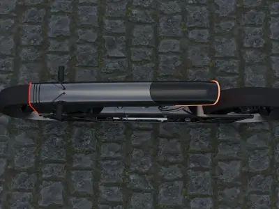 Futuristic motorcycle 3D model