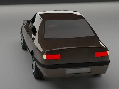 Low Poly Car 3D model Low-poly 3D model