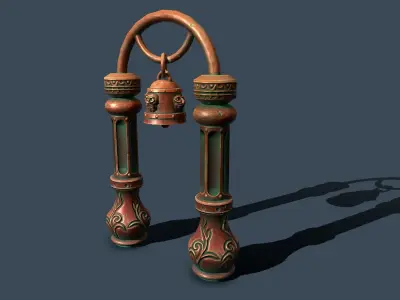 Arch bell  Low-poly 3D model