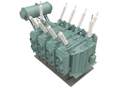 Electrical Transformer 4 3D model