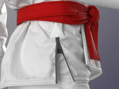 Martial Art Uniform - Kimono judo 3D model