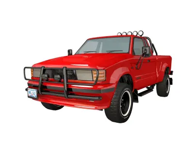 1985 Toyota Japanese Pickup SR5 4x4 BTTF Marty McFly 3D model